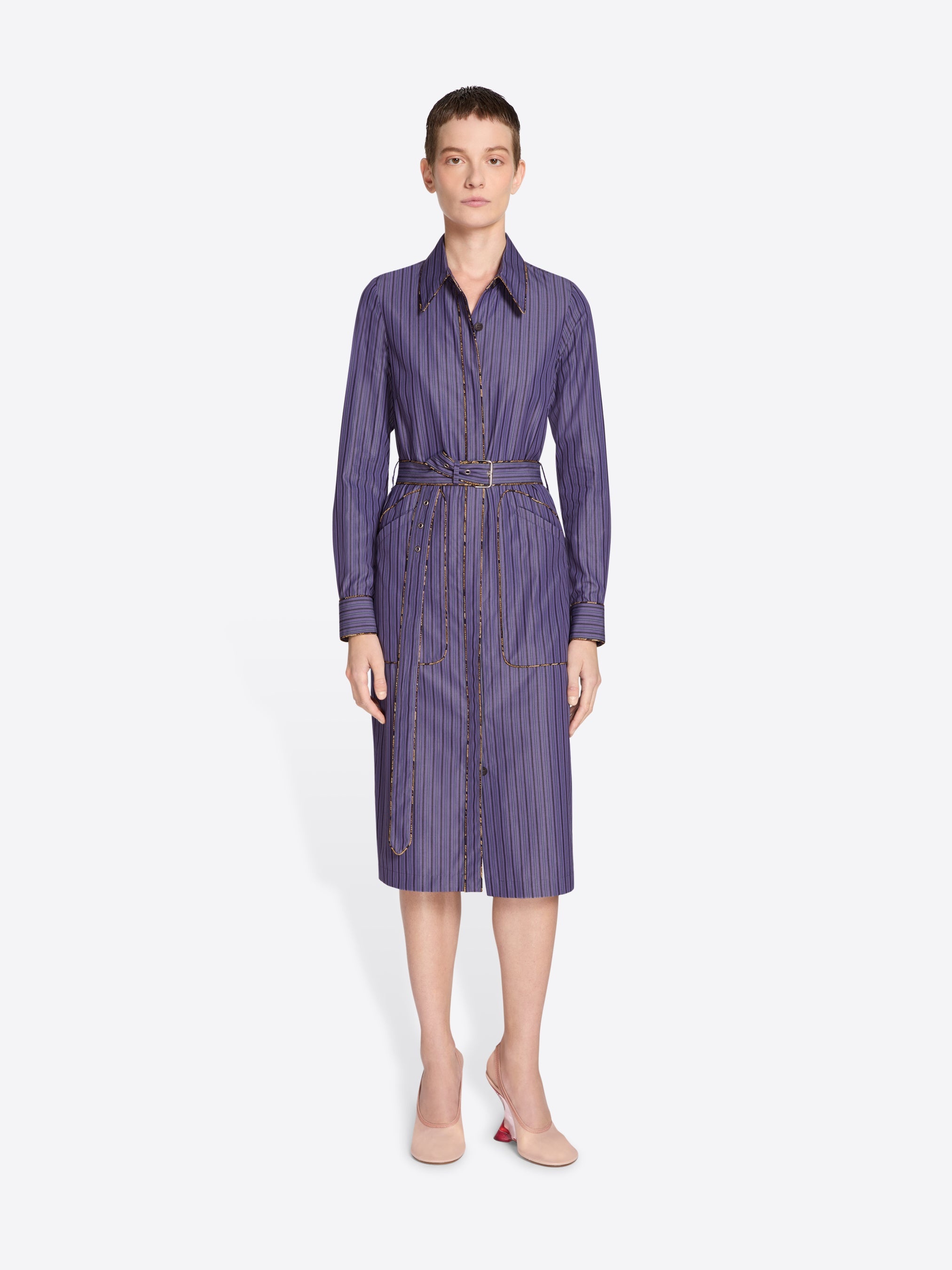 BELTED SHIRT DRESS - 2