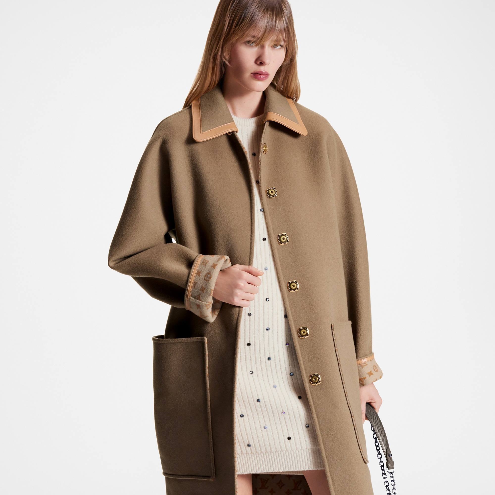 Removable Collar Double Face Coat - 5
