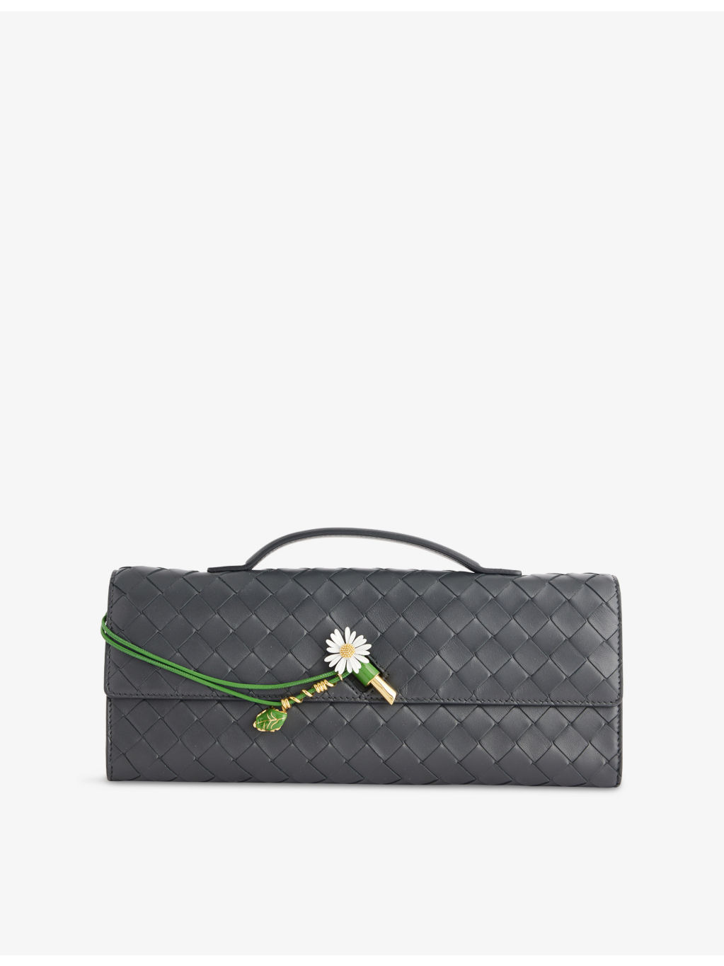Andiamo Flower Leather Clutch Bag - 1