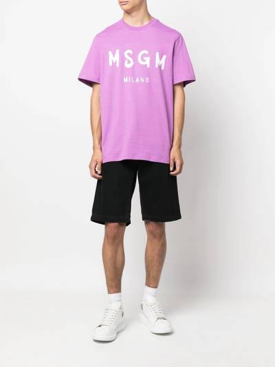 MSGM logo print T-shirt outlook