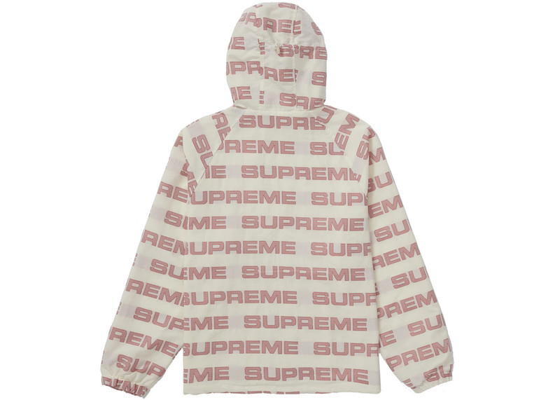 Supreme Supreme Logo Ripstop Hooded Track Jacket Natural outlook