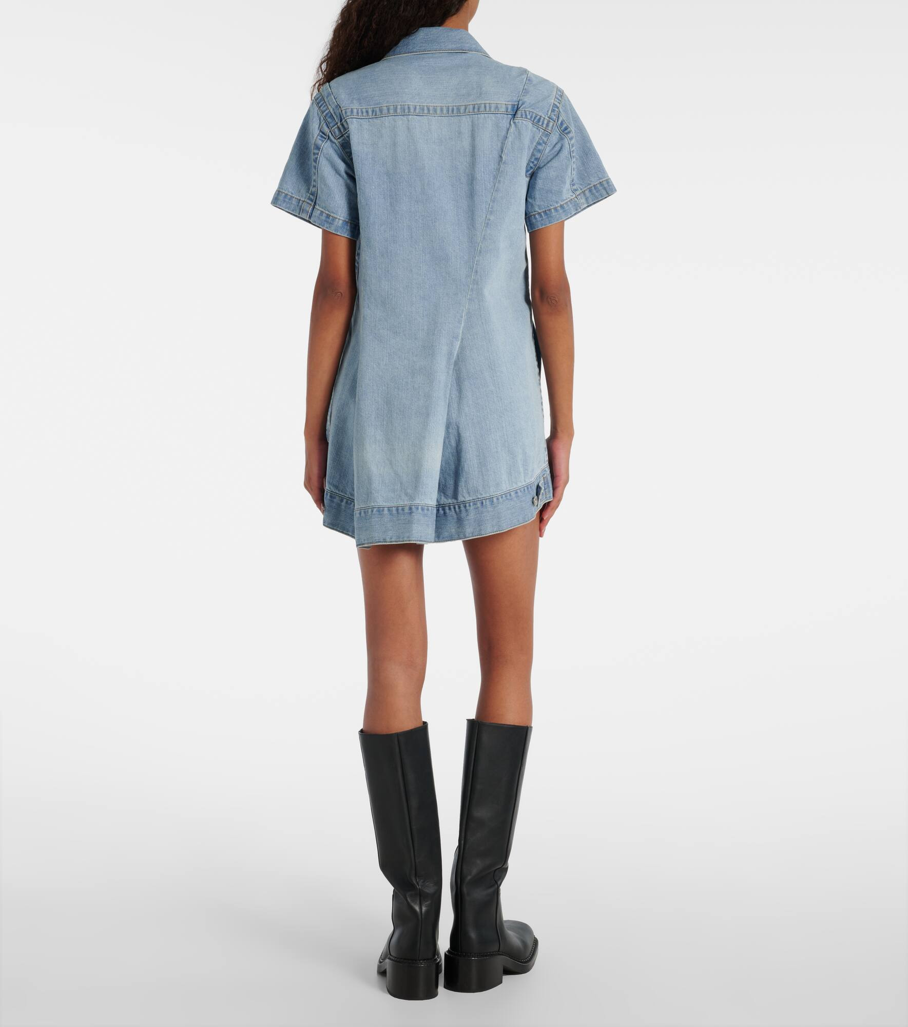 Deconstructed denim minidress - 3