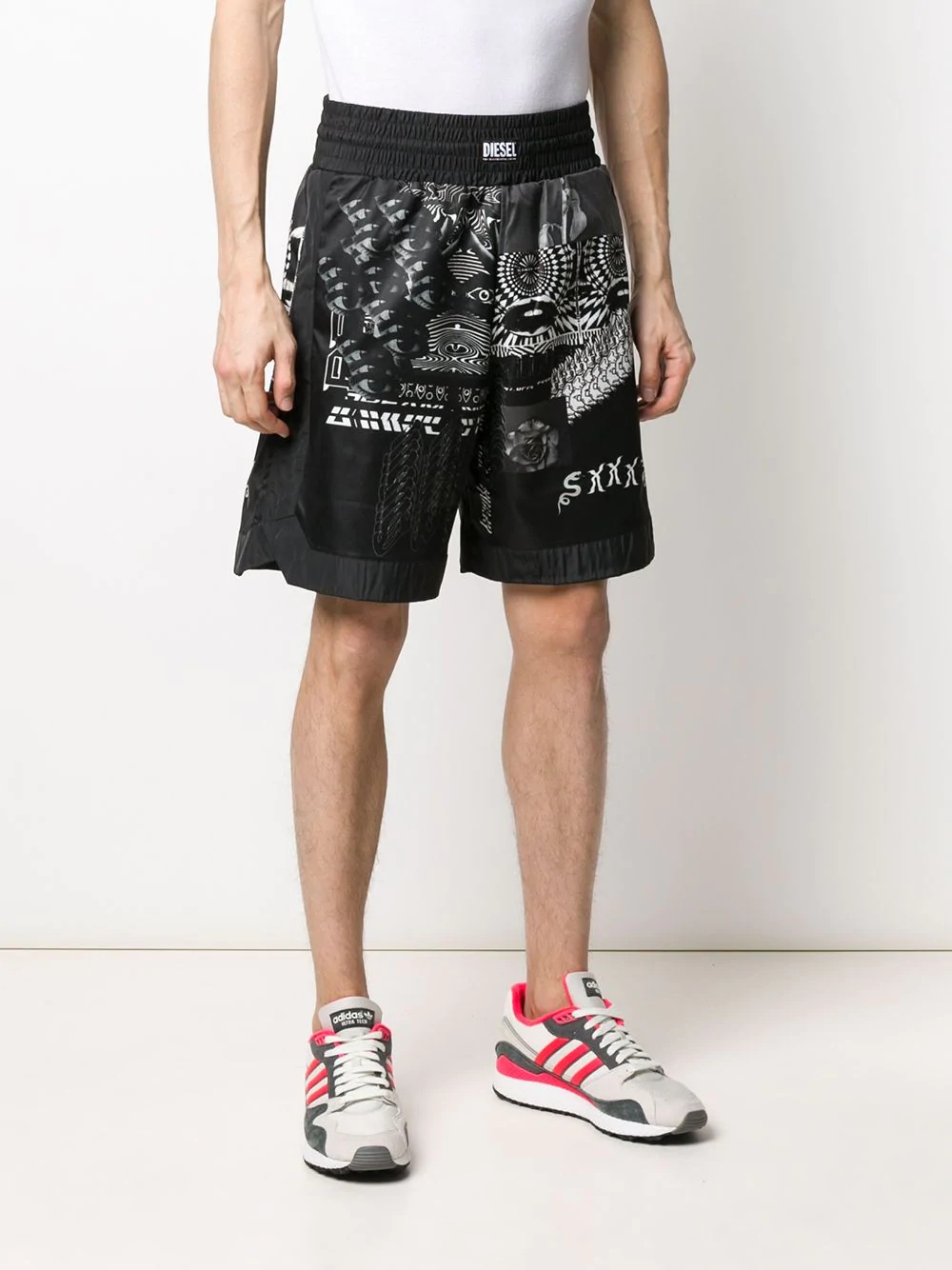 abstract-print swim shorts - 3