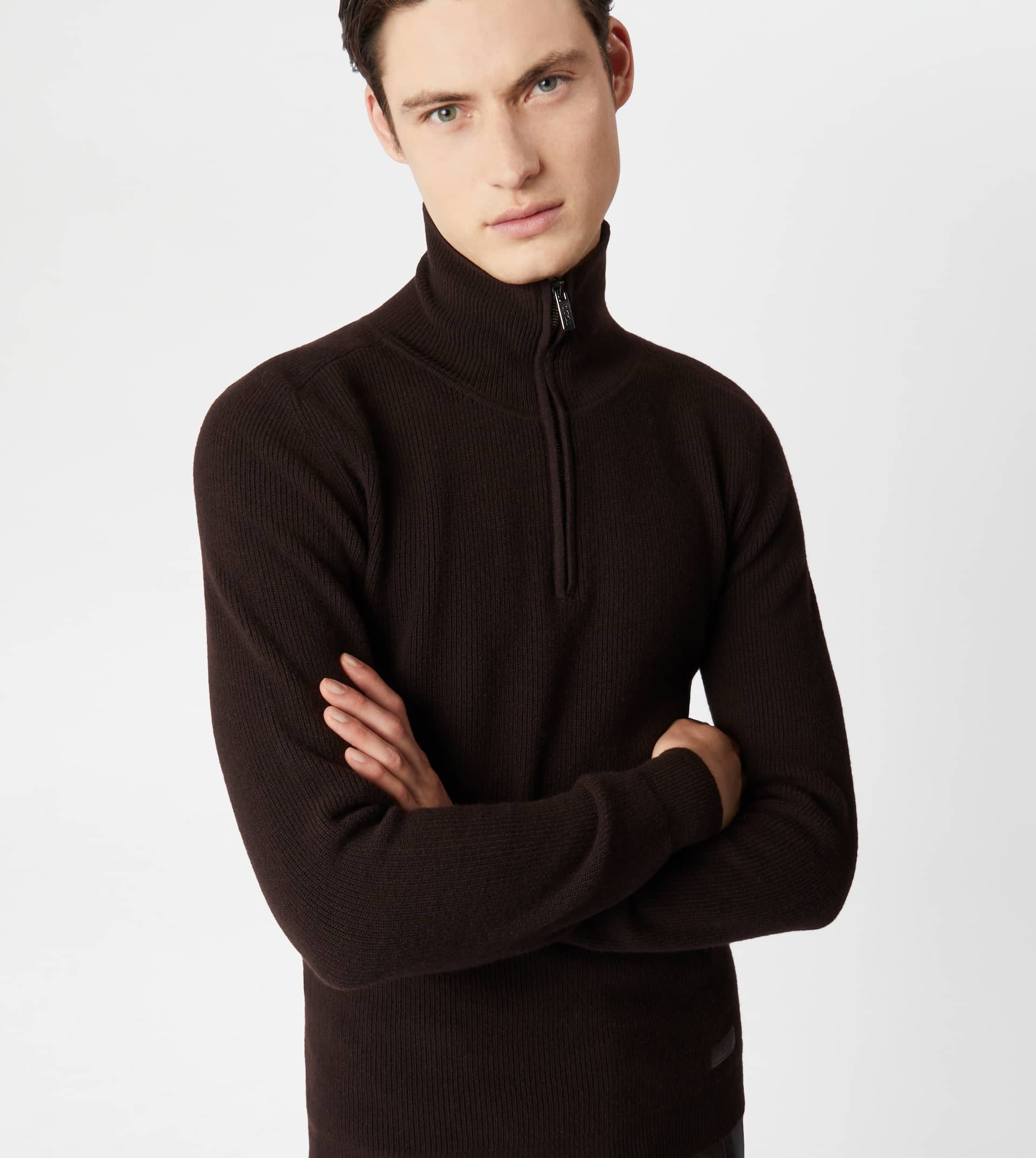 ZIP TURTLENECK - BROWN - 5