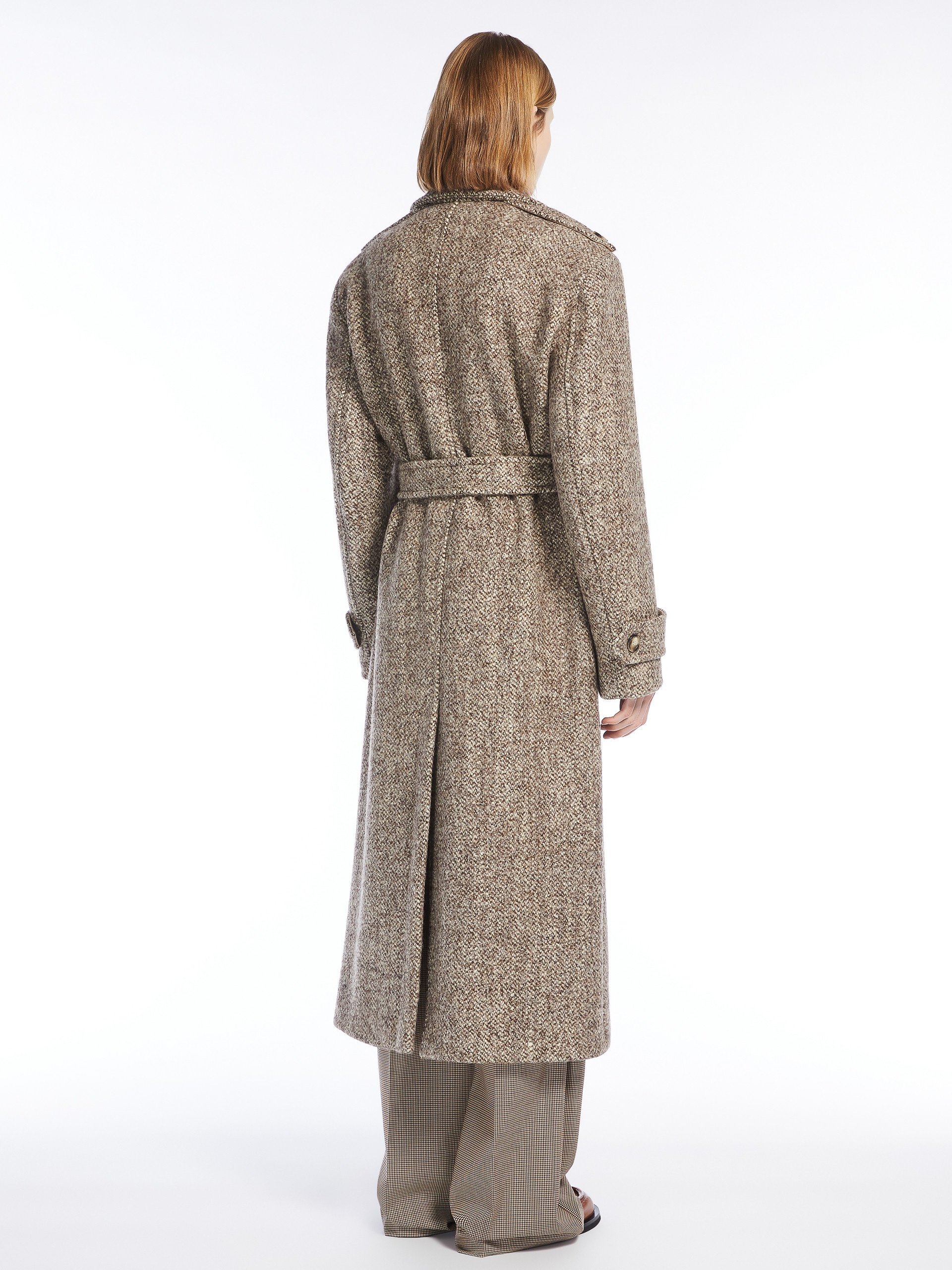DENARO Double-breasted tweed coat - 4