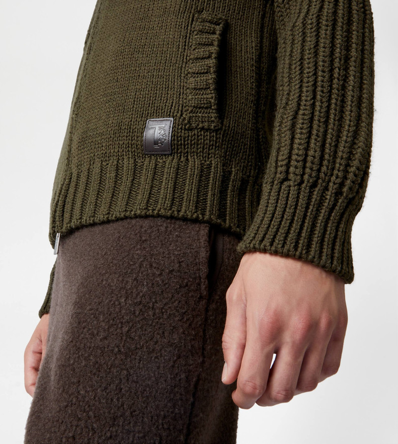 TOD'S ZIPPED CARDIGAN - GREEN 5