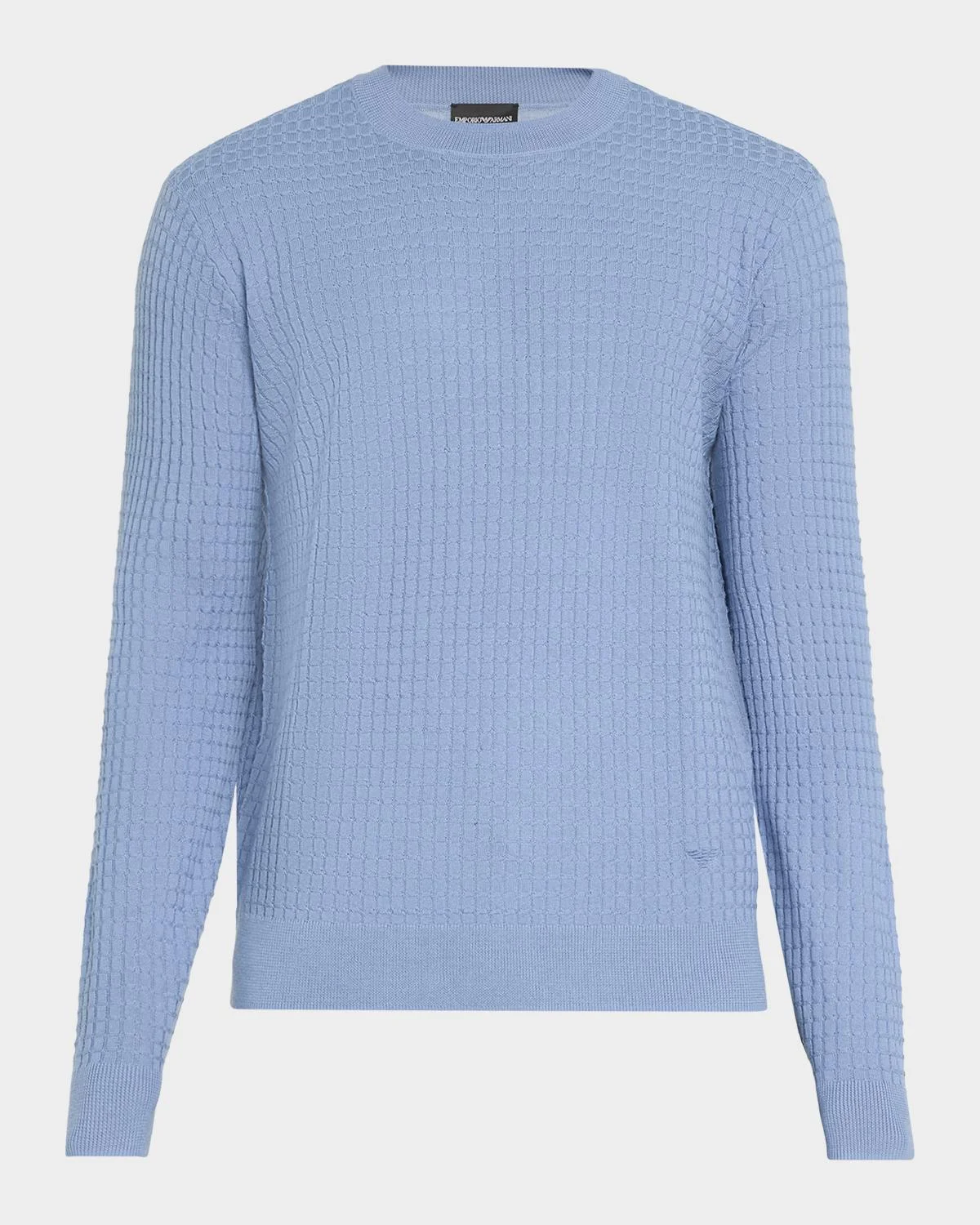 Men's Wool Geometric Jacquard Crewneck Sweater - 1