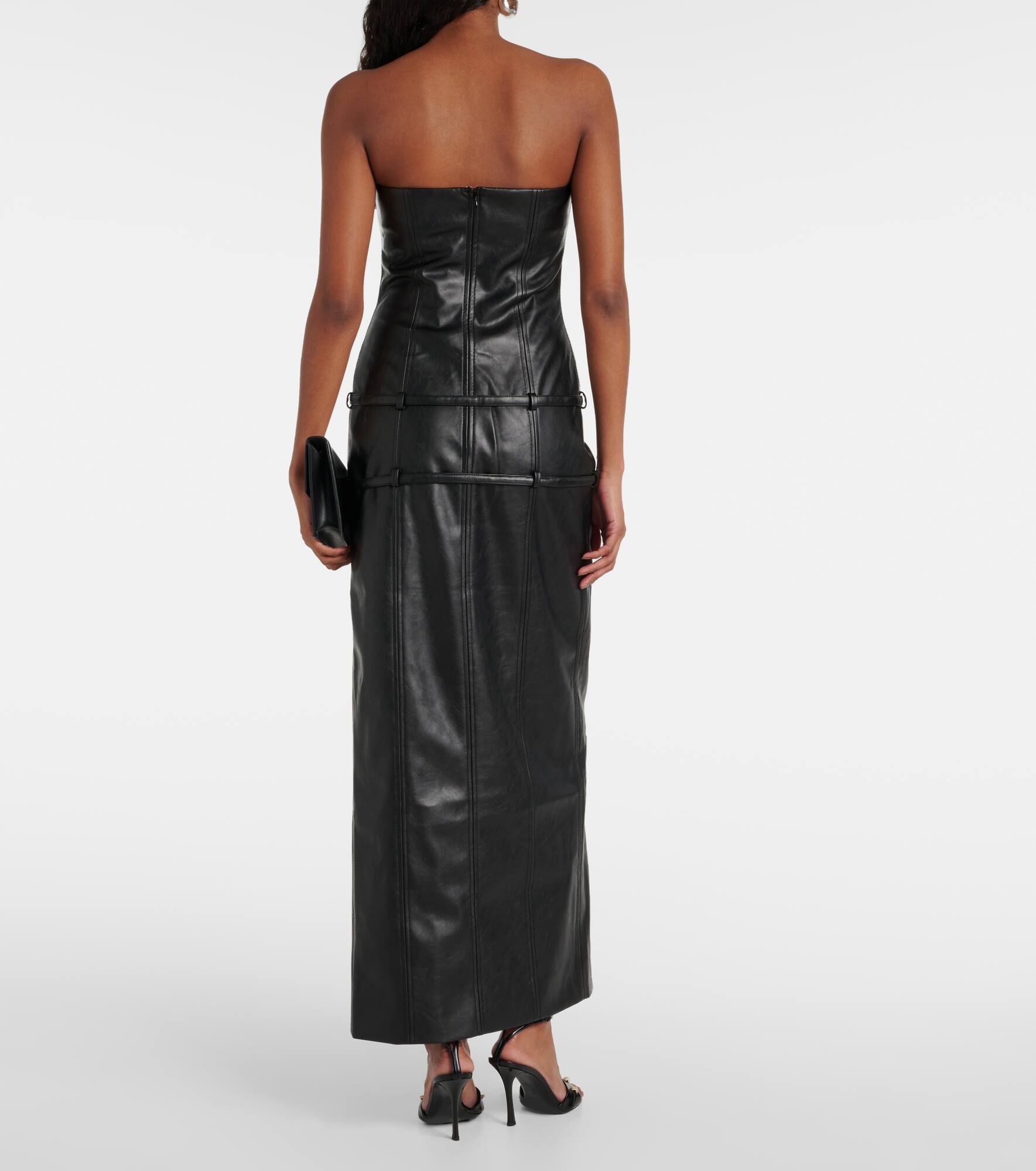 Saima faux leather maxi dress - 3