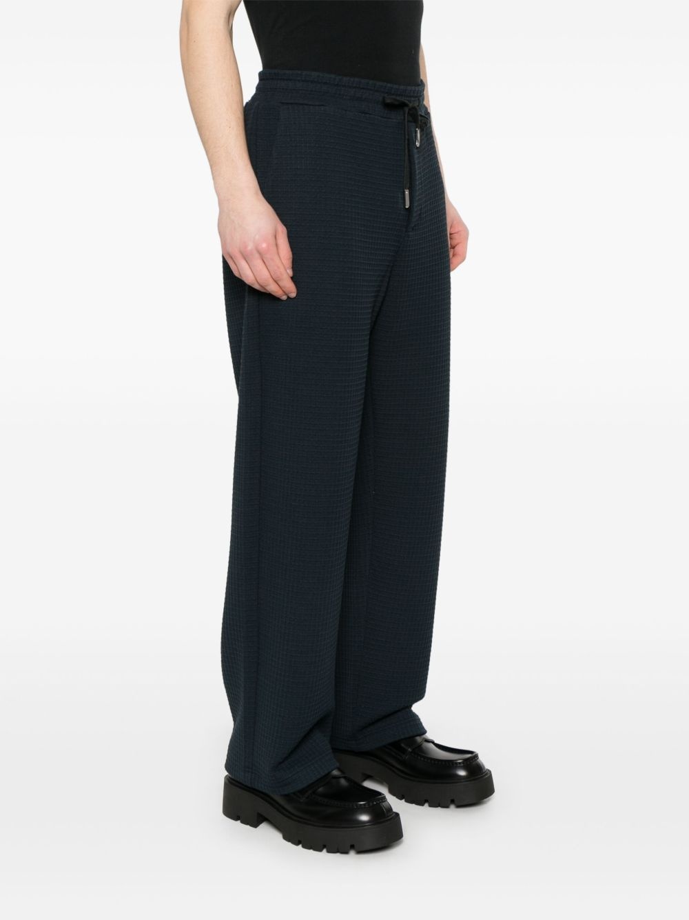 waffle-knit trousers - 3