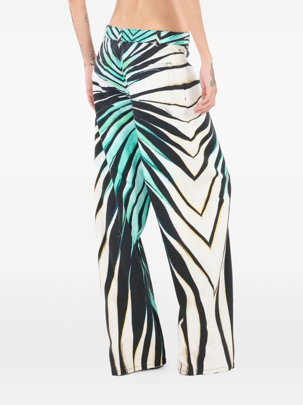 Ray of Sea-print trousers - 4