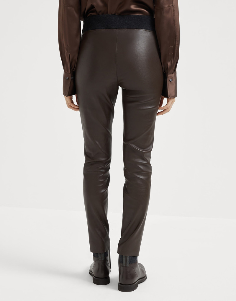 Brunello Cucinelli Stretch nappa leather leggings outlook