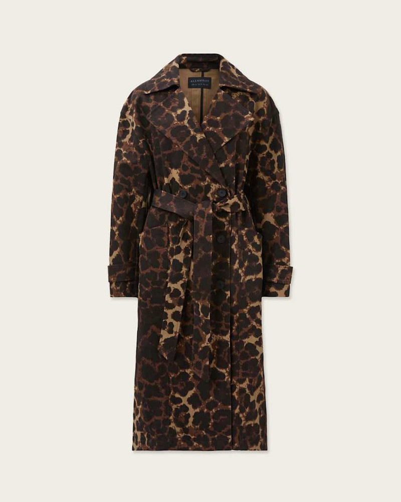 ABEL LEOPARD PRINT TRENCH COAT 1