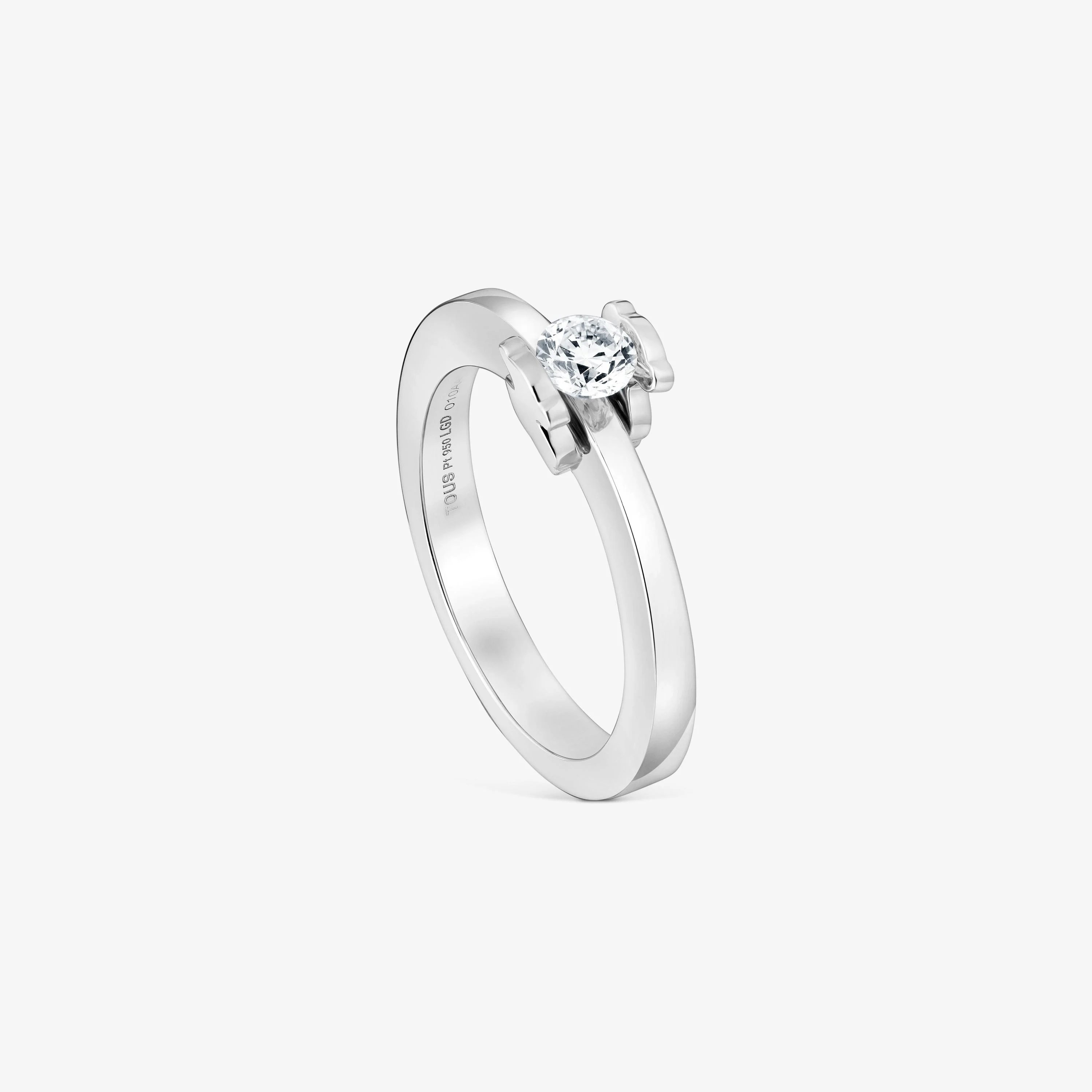 Platinum solitaire Ring with 0.25ct lab-grown diamond TOUS Sweet Diamonds LGD - 1