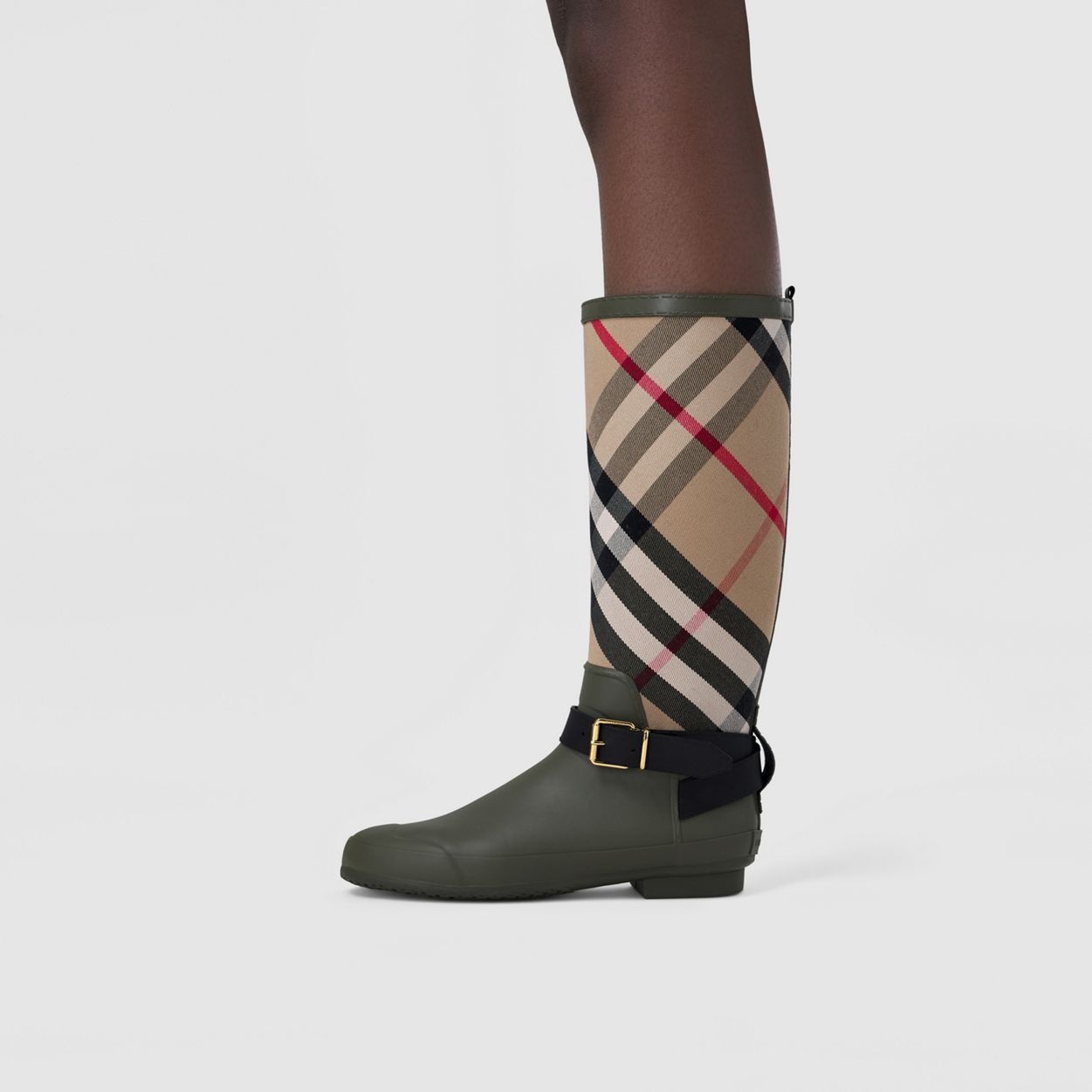 House Check Rubber Rain Boots - 4