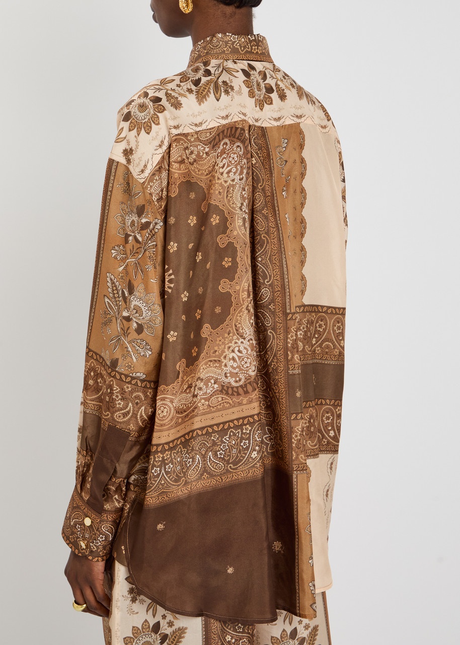 Zimmermann Lucky Menstyle Printed Silk Shirt - 2