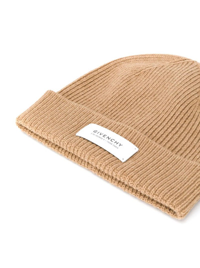 Givenchy logo-patch beanie outlook