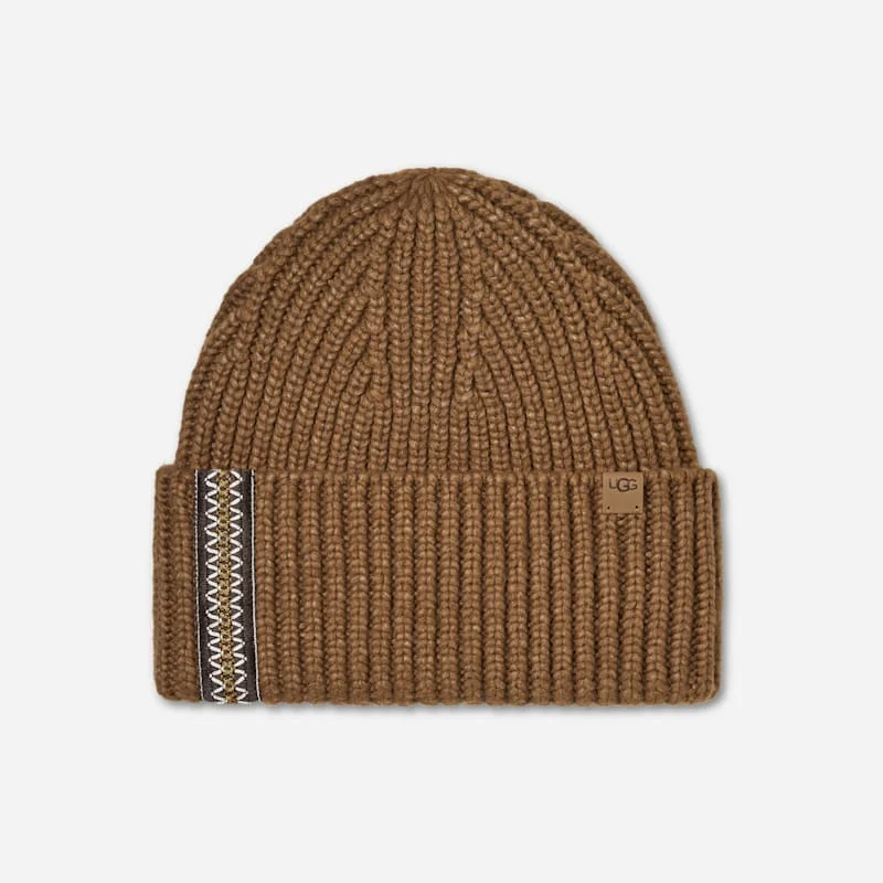 ® Women's Chunky Rib ®braid Beanie in Chestnut - 1
