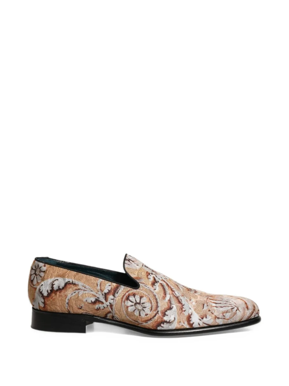 Baroque brocade loafers - 1