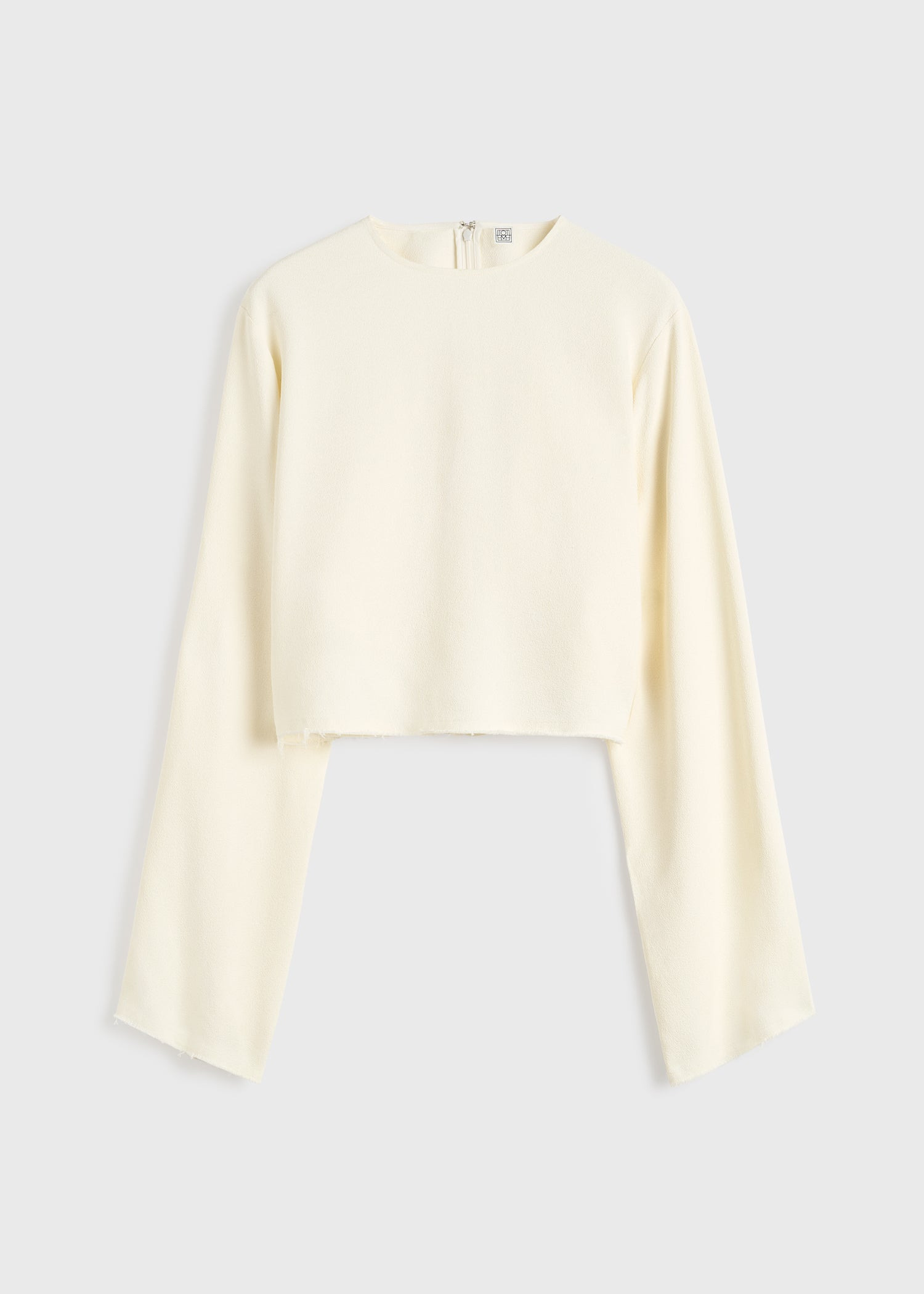 Cropped sablé blouse macadamia - 1