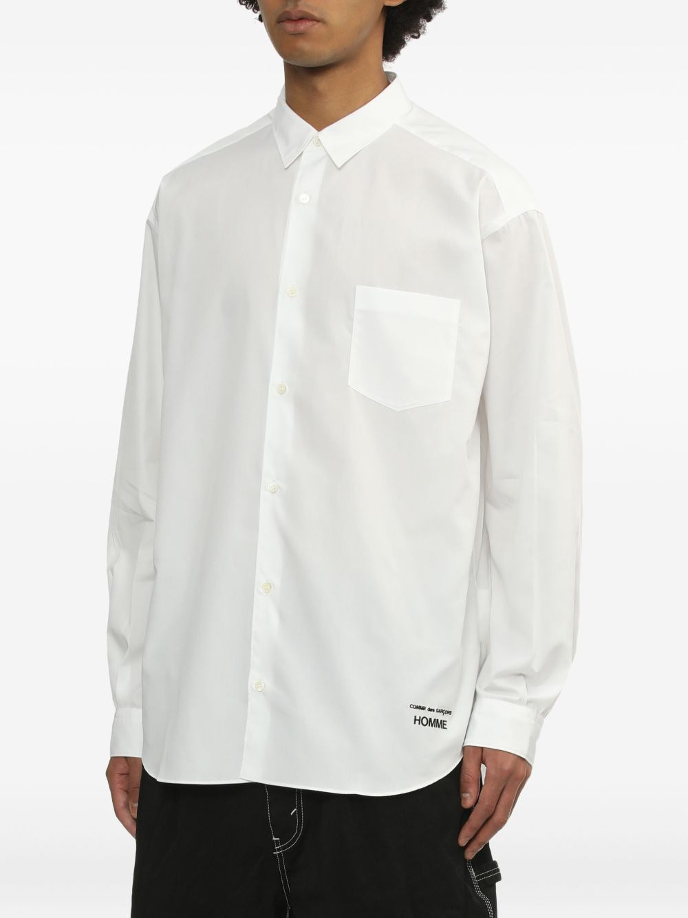 logo-embroidered shirt - 3