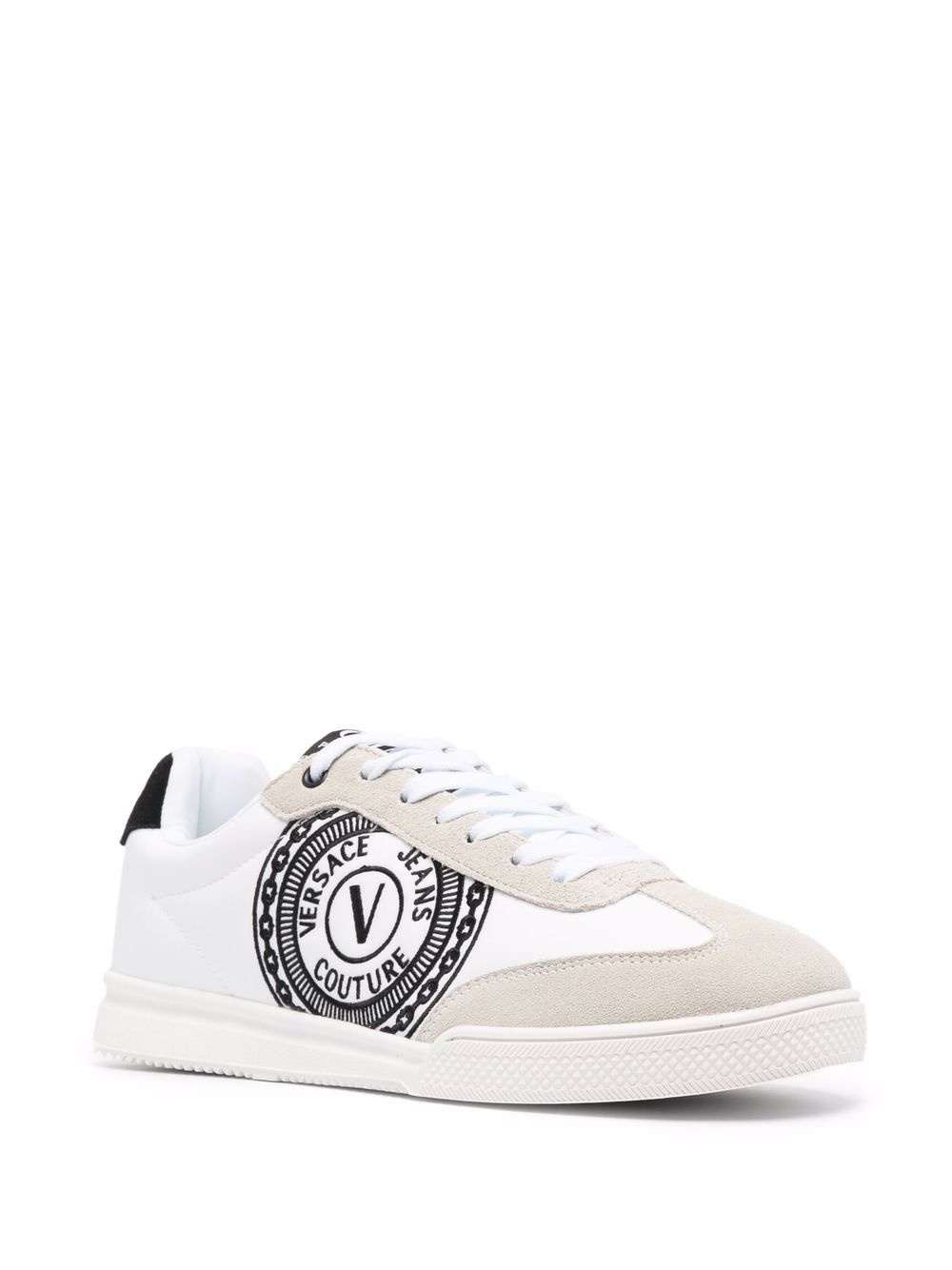 logo print panelled sneakers - 2