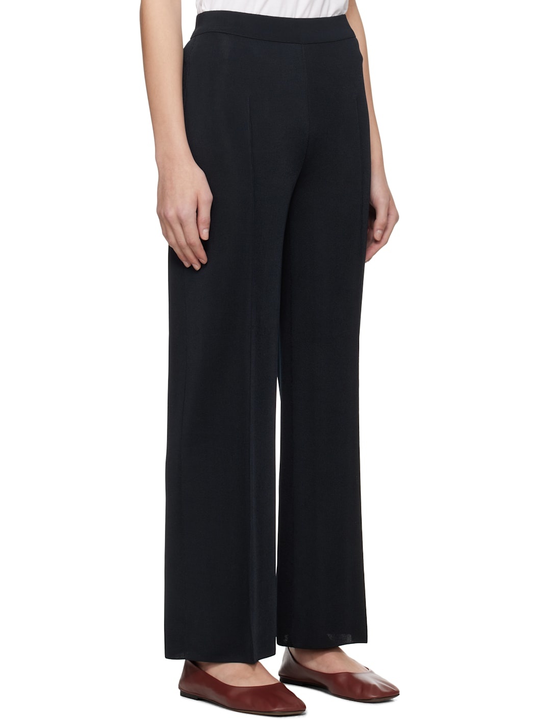 Navy Slinky Kick Trousers - 2