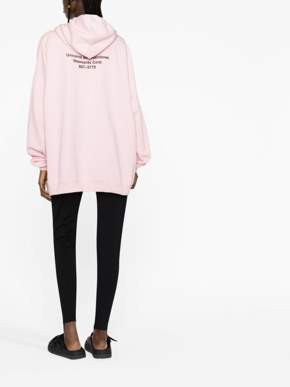 graphic-print cotton hoodie - 3