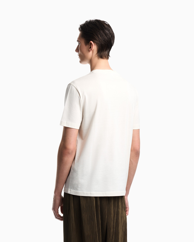 EMPORIO ARMANI JERSEY T-SHIRT WITH EMBROIDERY AND PRINT outlook