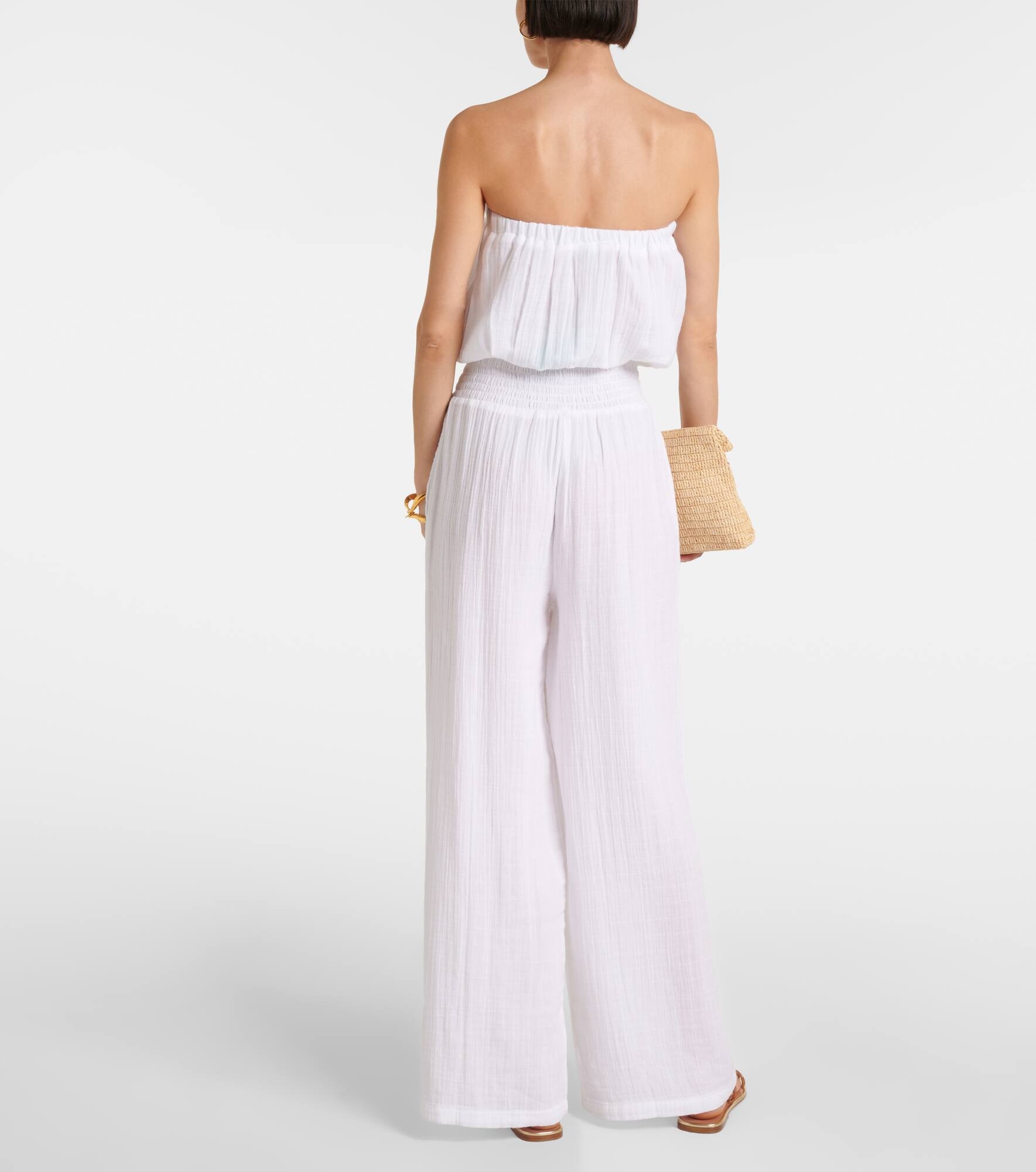 Naomi strapless cotton jumpsuit - 3