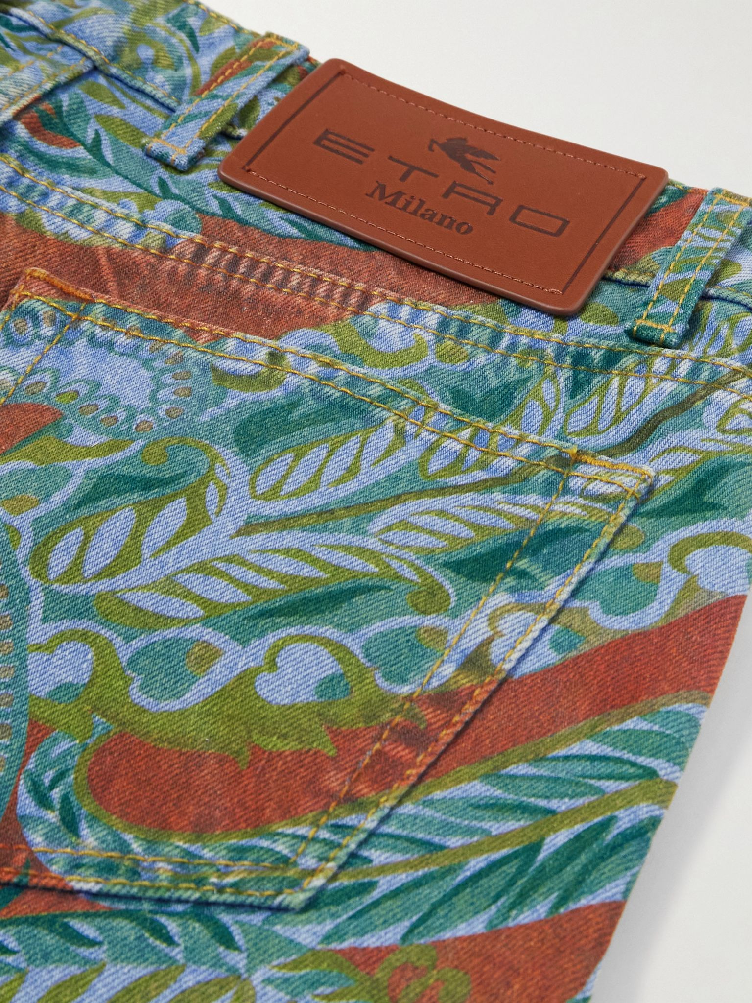 Paisley-print flared jeans Multi - 7