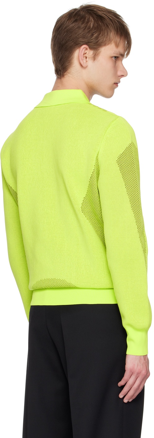 Green Lace-Up Polo - 3