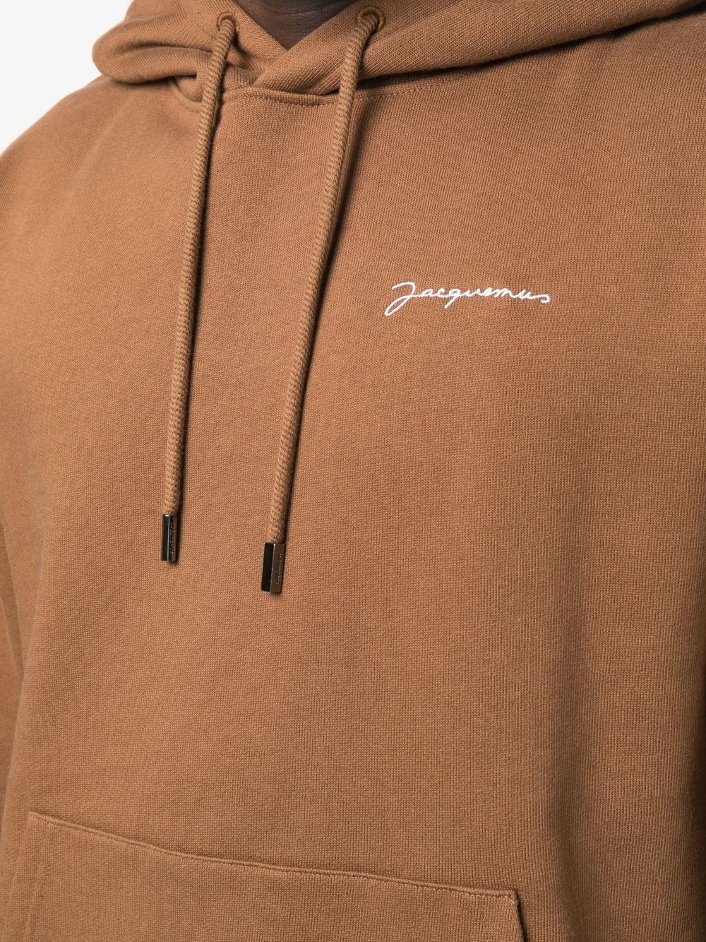organic cotton embroidered-logo hoodie - 6