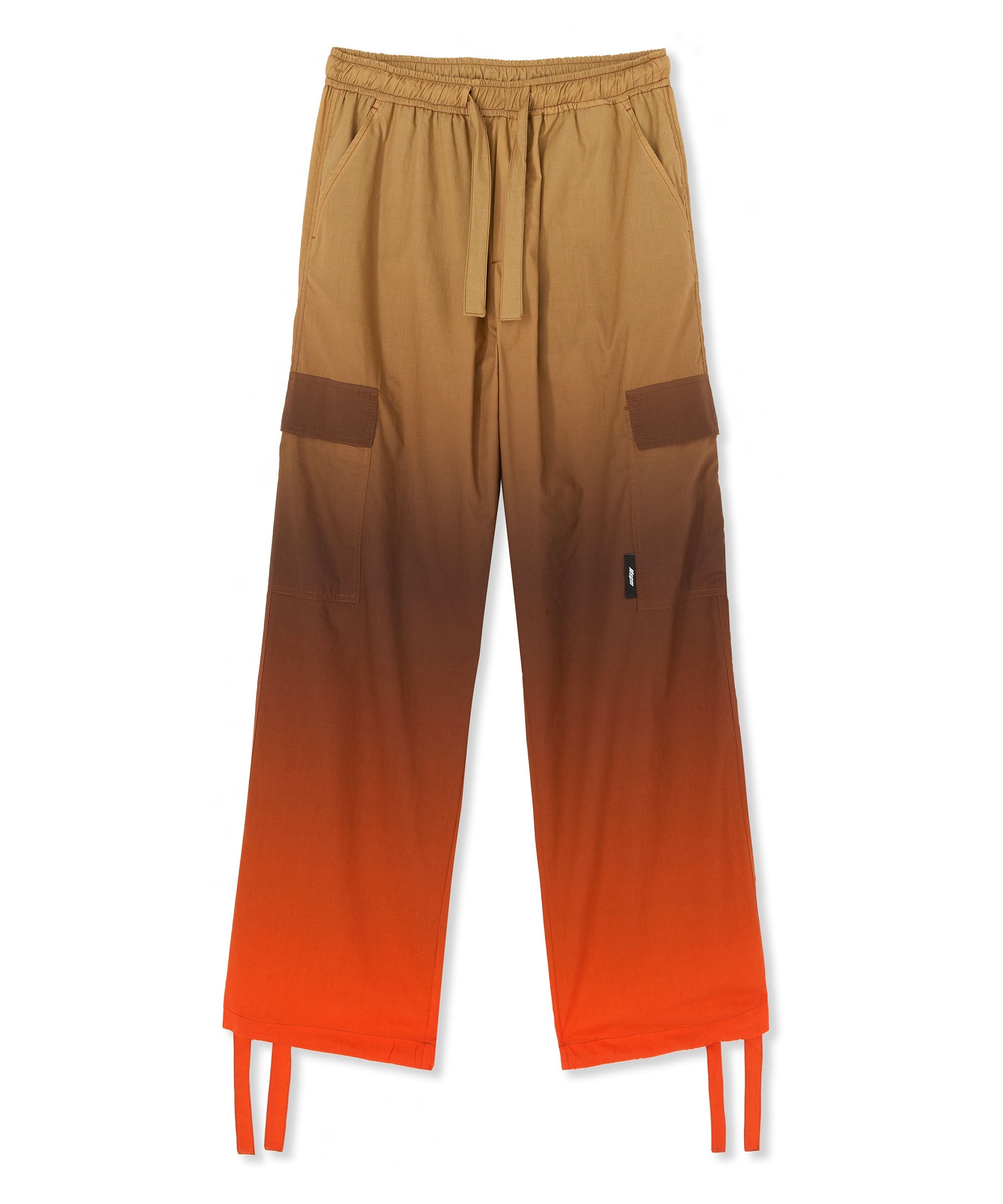 Faded print poplin cargo pants - 1