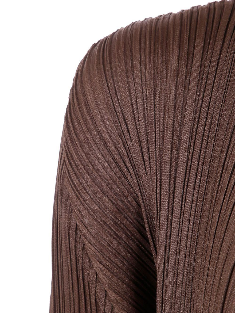 pleated long-sleeved cardigan - 3