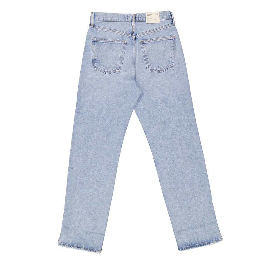 Agolde Ladies Force/Vint Marbled Fran Low Slung Straight Jeans - 7
