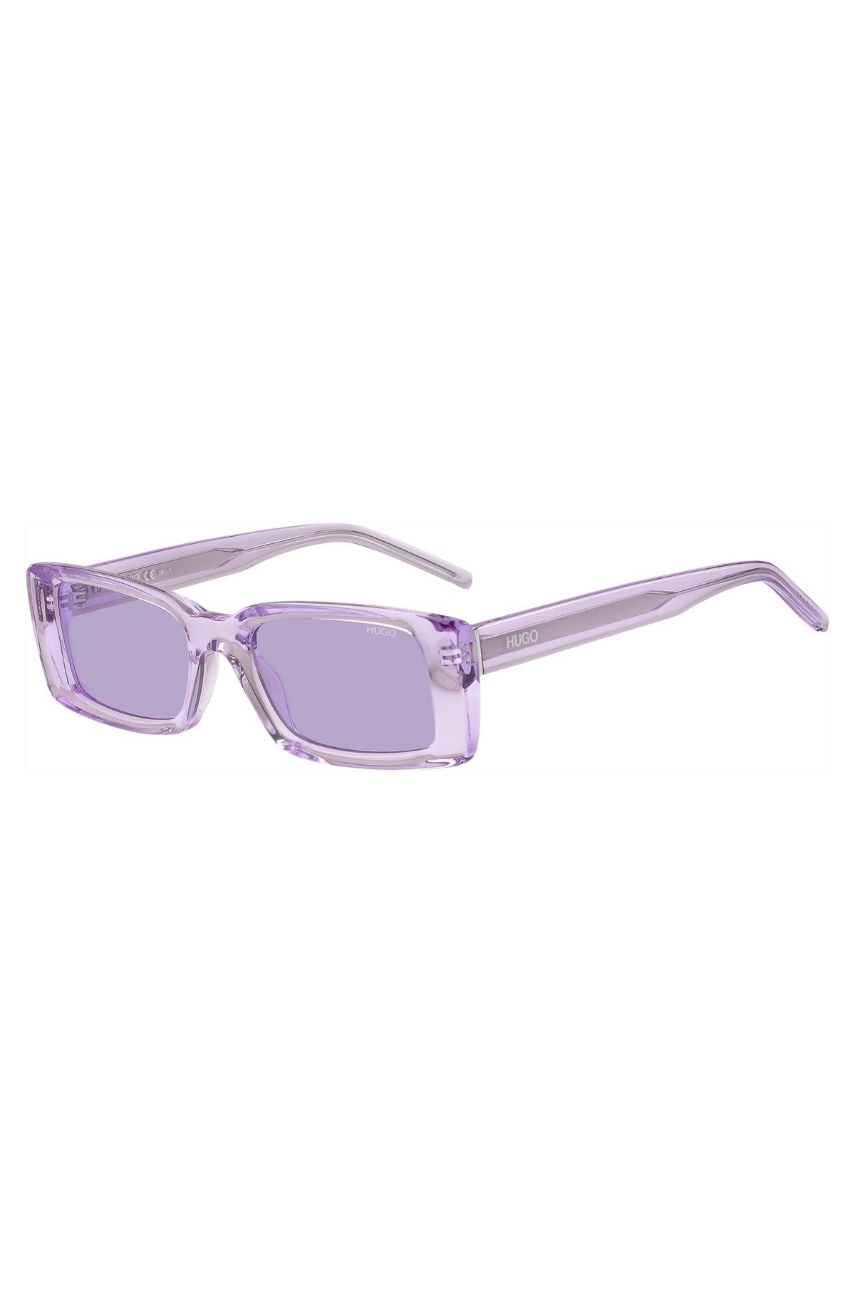 PURPLE-ACETATE SUNGLASSES WITH CONTRAST LOGOS - 1