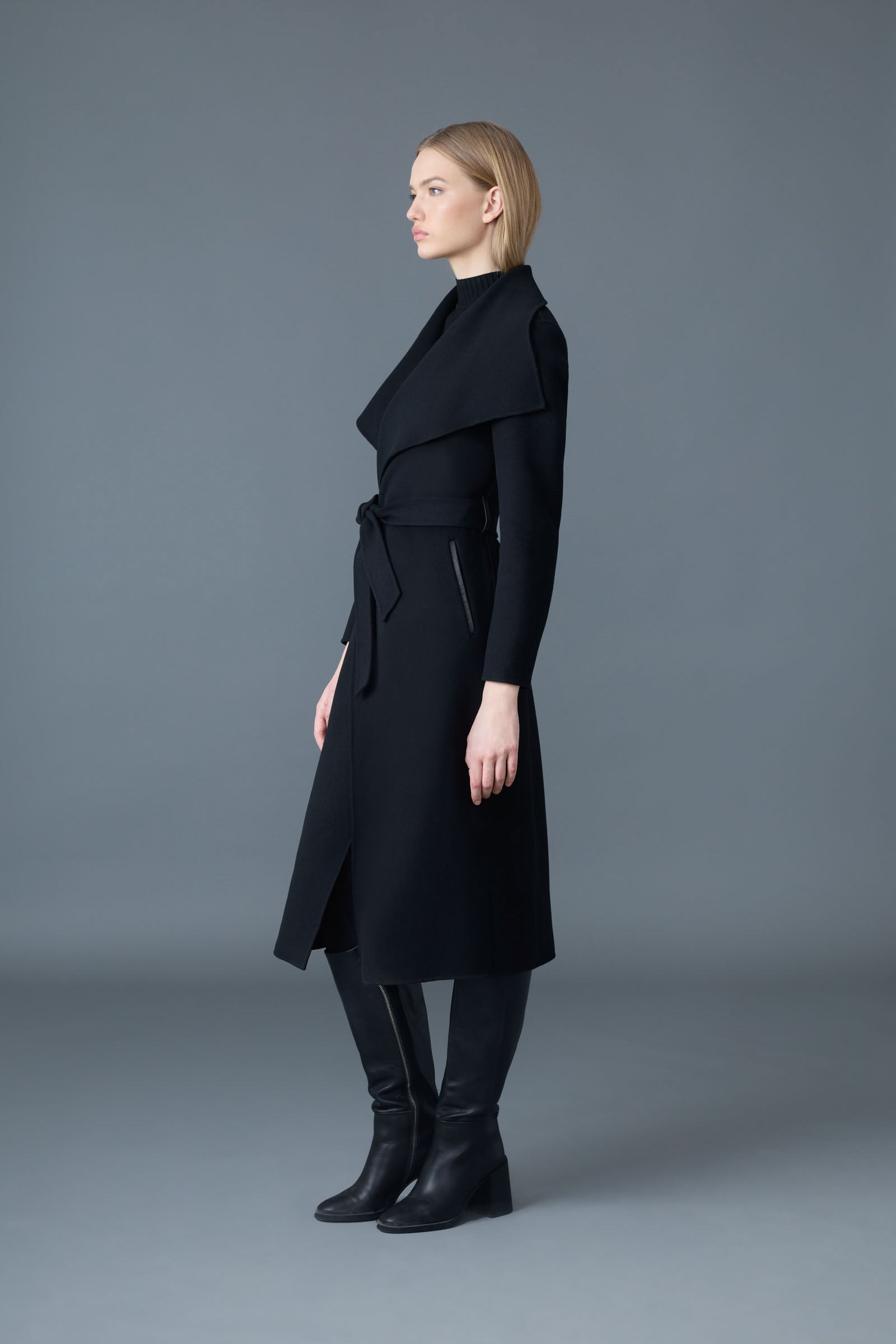 MAI-CN Double-face wool wrap coat - 3