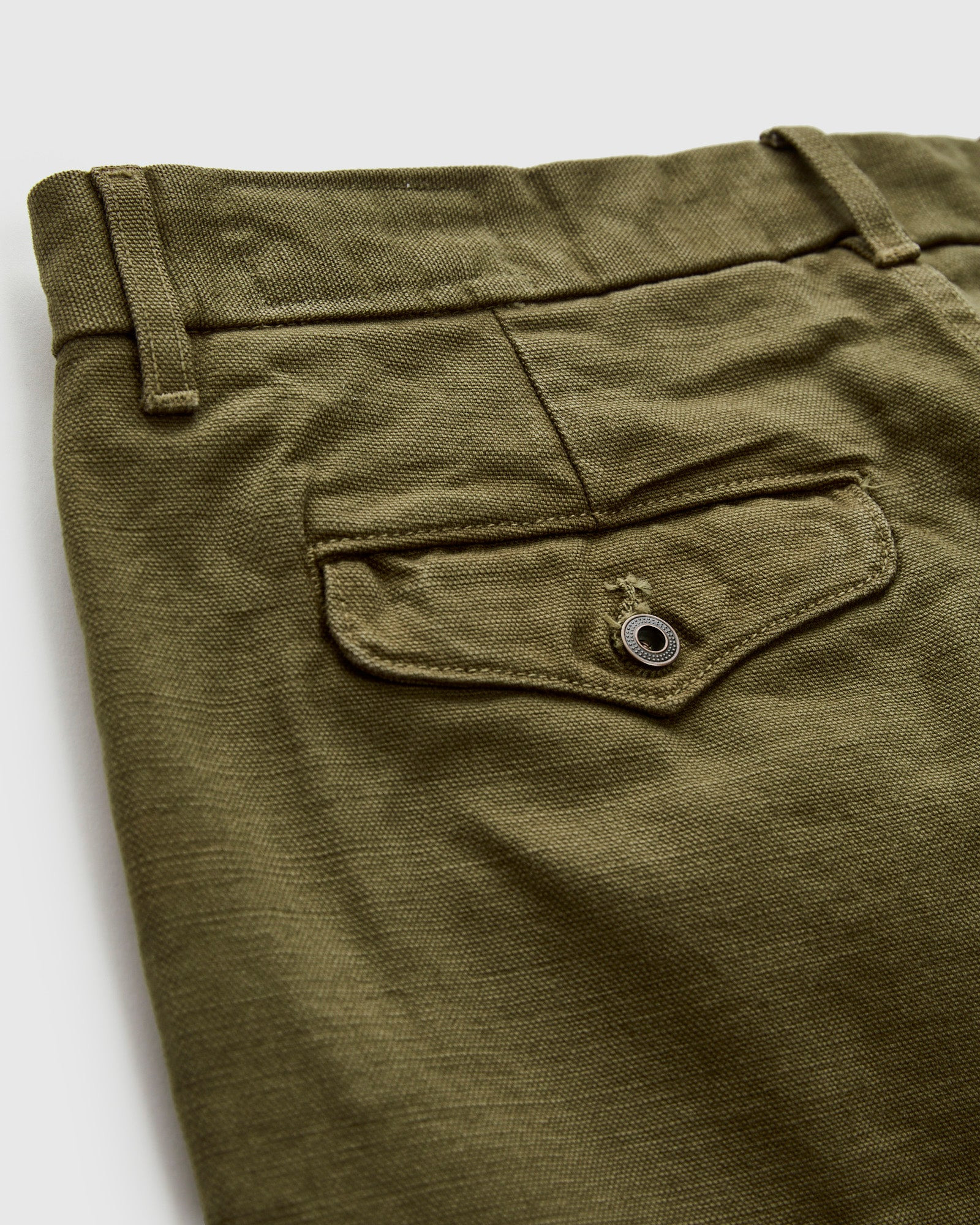 14oz Slub Workers Chino in Army - 4