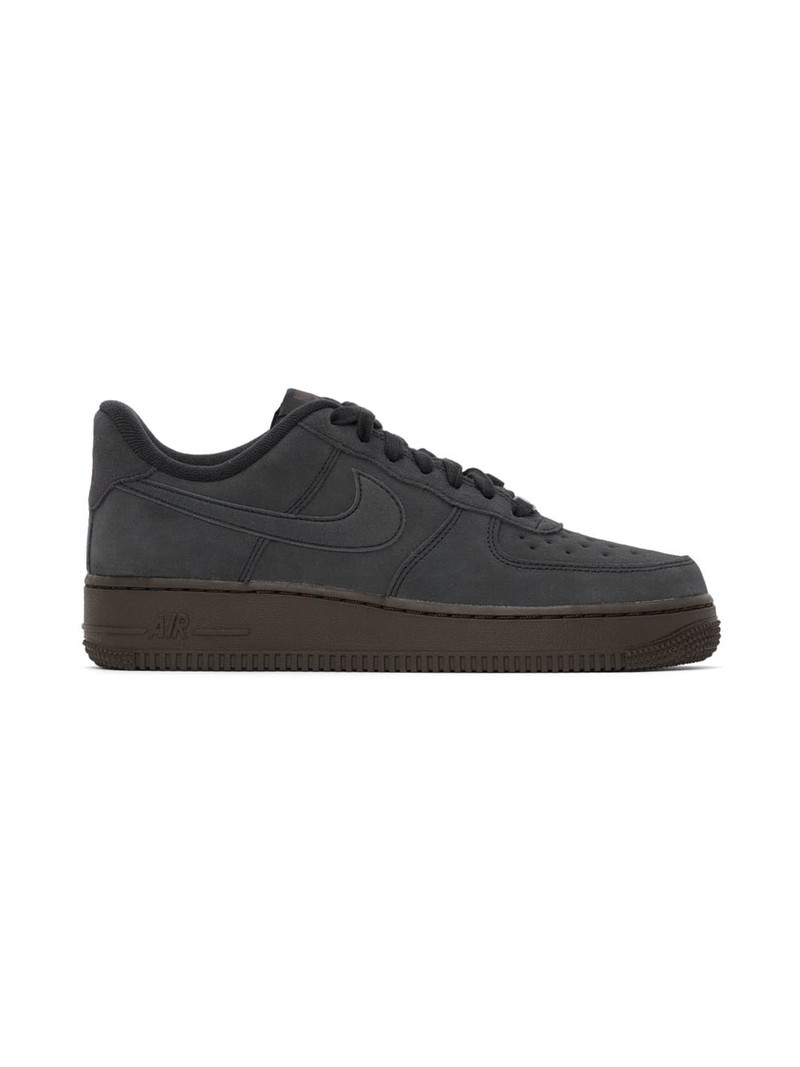 Black Suede Air Force 1 Sneakers - 1