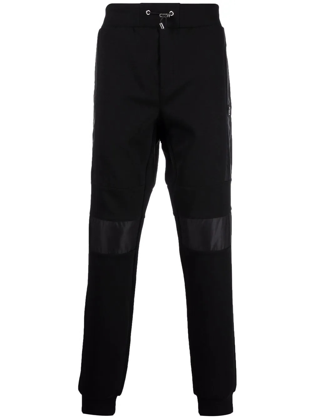 drawstring-waist cotton track trousers - 1