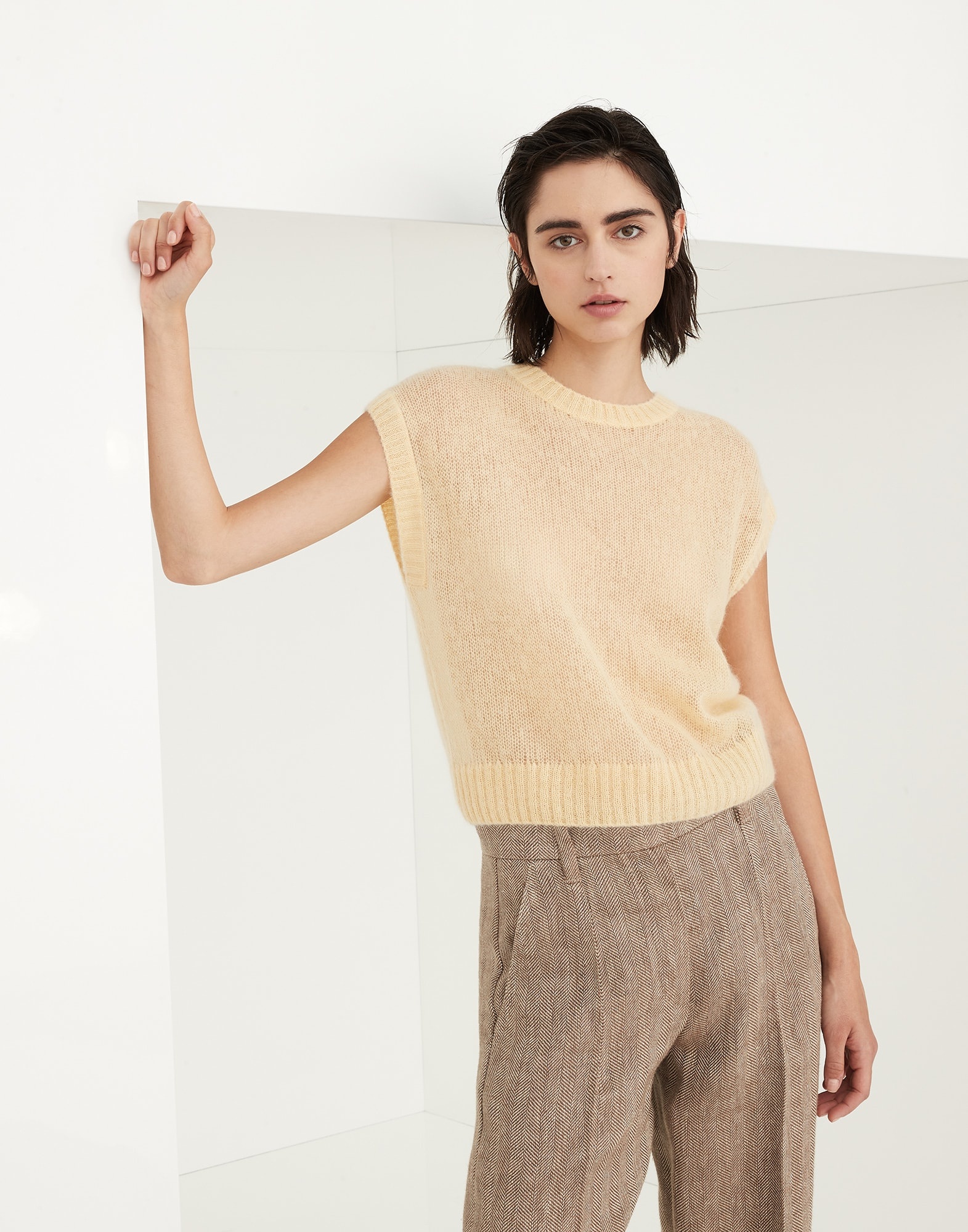 Mohair and wool sweater with monili - 1