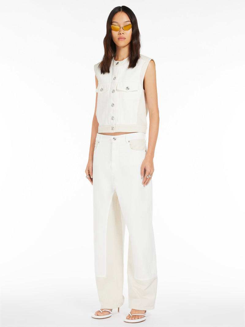 Sportmax SALITA Double-colour denim waistcoat outlook