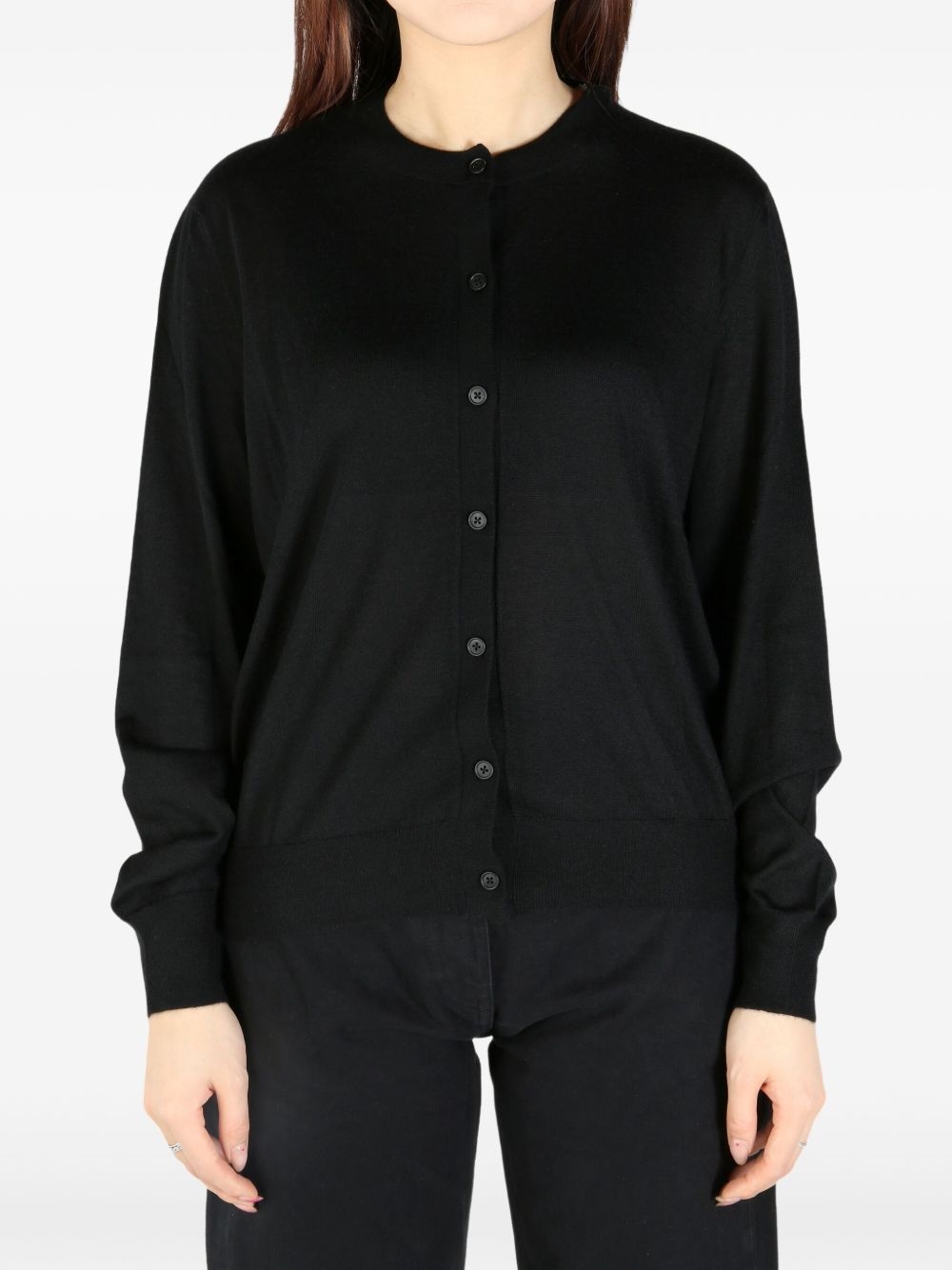 round neck cardigan - 2