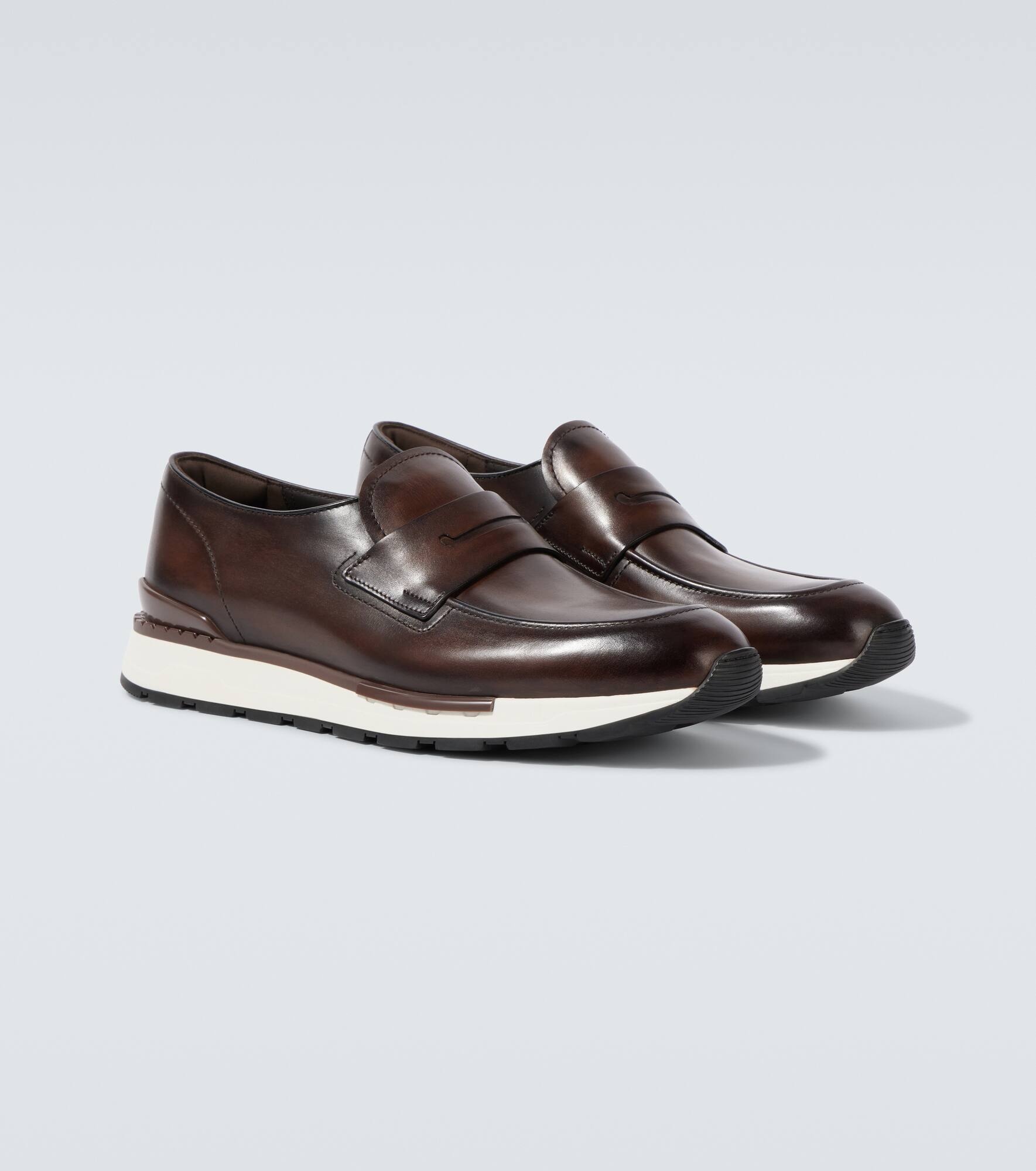 Fast Track leather penny loafers - 5