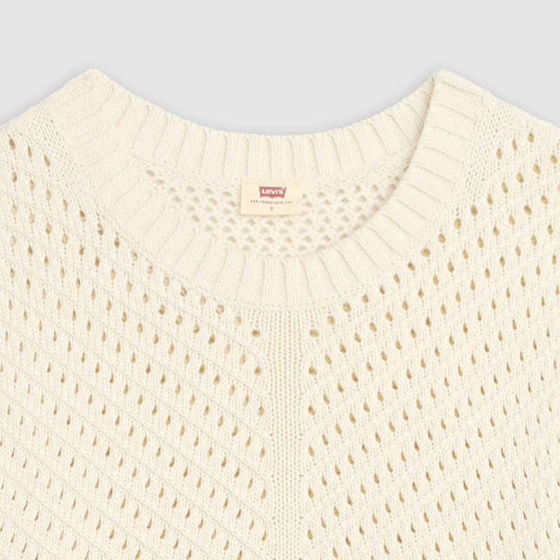 GAELLE LONG-SLEEVE CROCHET PULLOVER 6