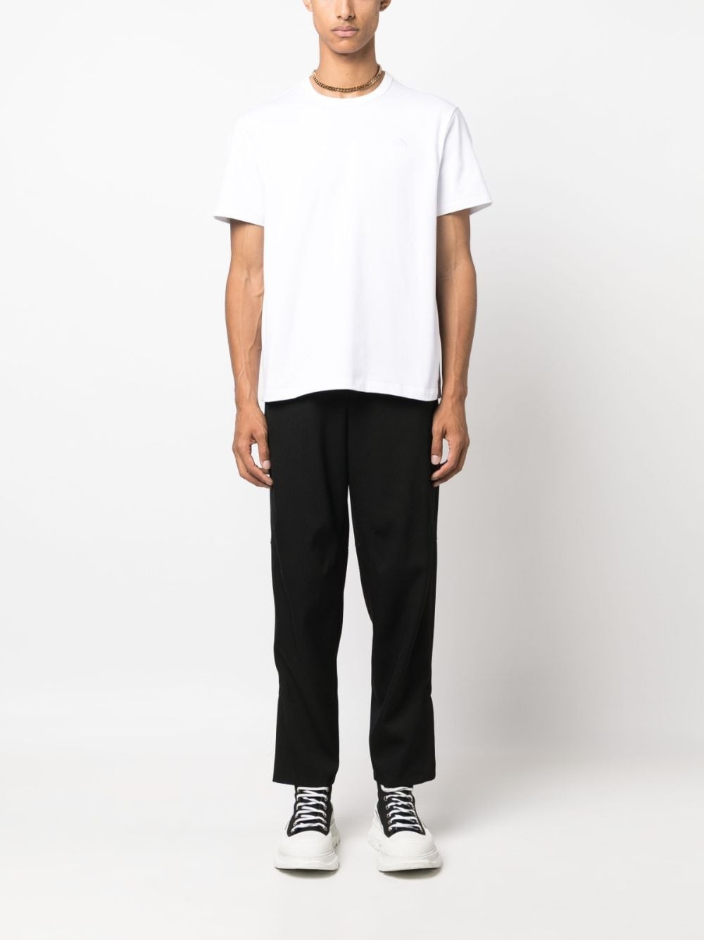 logo-embroidered cotton T-shirt - 2