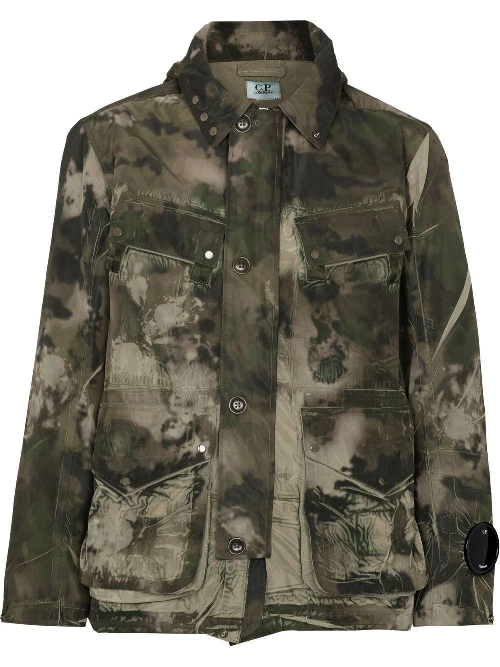 Tracery google-hood camouflage jacket - 1