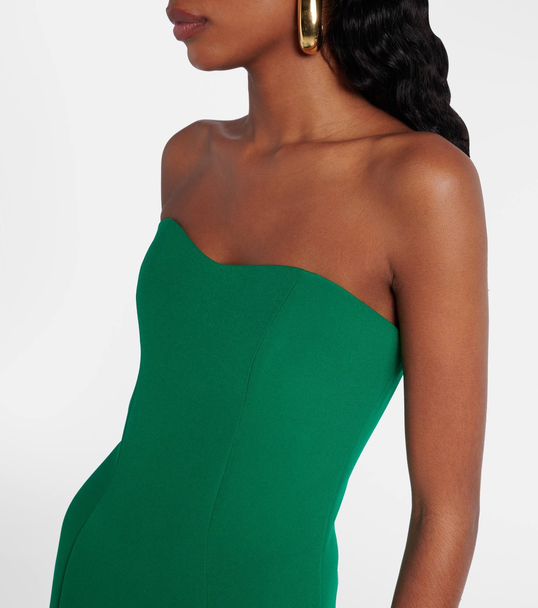 Angelina strapless crêpe gown - 4