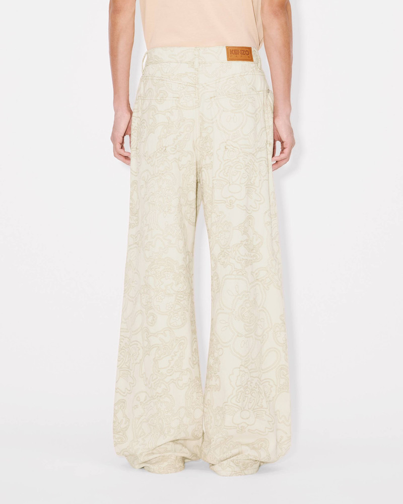 'KENZO by Verdy' embroidered buggy jeans in japanese denim 4