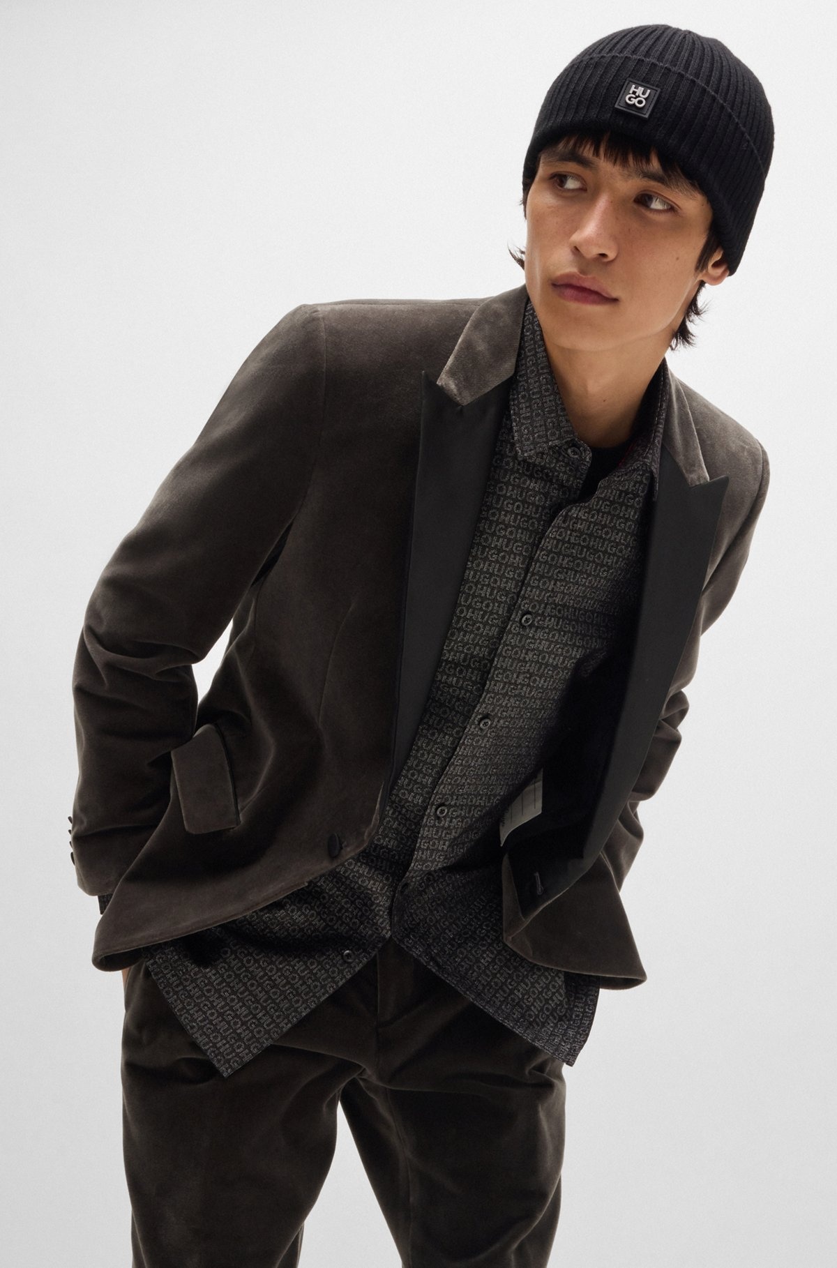 SLIM-FIT EVENING JACKET IN PERFORMANCE-STRETCH COTTON VELVET - 6